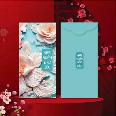 Bao lì xì hoa tết hoạ tiết